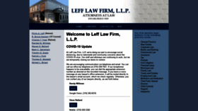 What Lefflaw.com website looked like in 2020 (3 years ago)