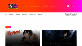 What Lilymanga.com website looked like in 2020 (3 years ago)