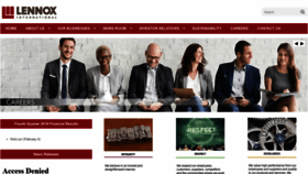 What Lennoxinternational.com website looked like in 2020 (4 years ago)