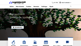 What Laugalaekjarskoli.is website looked like in 2020 (3 years ago)