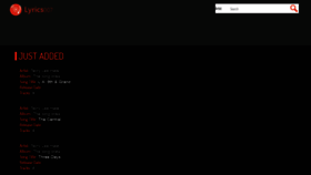 What Lyrics007.com website looked like in 2020 (3 years ago)