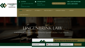 What Lingenbrink.com website looked like in 2020 (3 years ago)