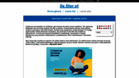 What Liter.pl website looked like in 2020 (3 years ago)