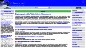 What Lifeissues.net website looked like in 2020 (3 years ago)