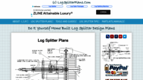 What Logsplitterplans.com website looked like in 2020 (3 years ago)