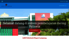 What Lms.polinela.ac.id website looked like in 2020 (3 years ago)