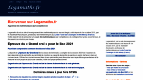 What Logamaths.fr website looked like in 2020 (3 years ago)
