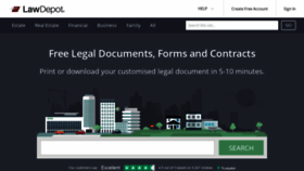 What Lawdepot.co.uk website looked like in 2020 (3 years ago)
