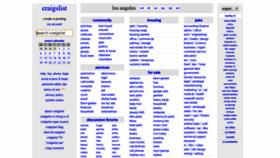 What Losangeles.craigslist.org website looked like in 2020 (3 years ago)
