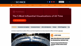 What Livescience.com website looked like in 2020 (3 years ago)