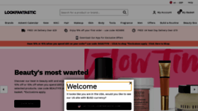 What Lookfantastic.com website looked like in 2020 (3 years ago)