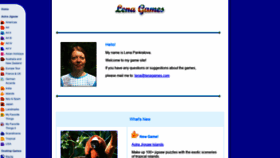 What Lenagames.com website looked like in 2020 (3 years ago)