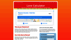 What Lovecalculator.be website looked like in 2020 (3 years ago)