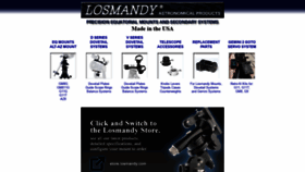 What Losmandy.com website looked like in 2020 (3 years ago)
