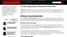 What Laptopbaginfo.com website looked like in 2020 (3 years ago)