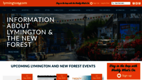 What Lymington.com website looked like in 2020 (3 years ago)
