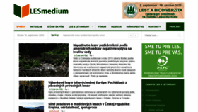 What Lesmedium.sk website looked like in 2020 (3 years ago)