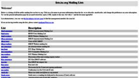 What Lists.isc.org website looked like in 2020 (3 years ago)