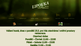 What Lipovka-hotel.cz website looked like in 2020 (3 years ago)