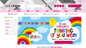 What Lovekates.co.uk website looked like in 2020 (3 years ago)