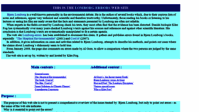 What Lomborg-errors.dk website looked like in 2020 (3 years ago)