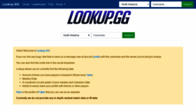 What Lookup.gg website looked like in 2020 (3 years ago)