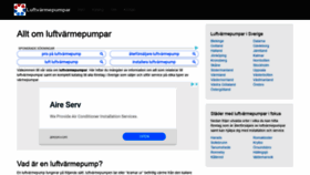 What Luftvarmepump.eu website looked like in 2020 (3 years ago)