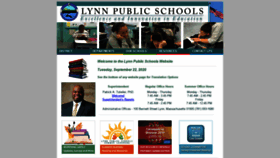 What Lynnschools.org website looked like in 2020 (3 years ago)