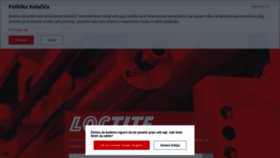 What Loctite.rs website looked like in 2020 (3 years ago)