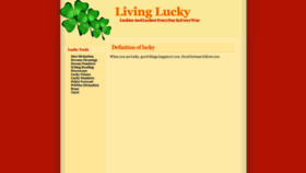 What Livinglucky.com website looked like in 2020 (3 years ago)