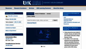 What Library.unk.edu website looked like in 2020 (3 years ago)