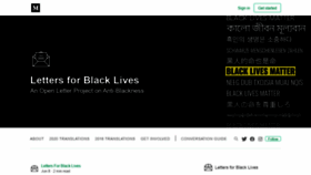 What Lettersforblacklives.com website looked like in 2020 (3 years ago)