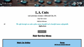 What Lacutshairsalon.com website looked like in 2020 (3 years ago)