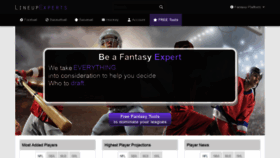 What Lineupexperts.com website looked like in 2020 (5 years ago)