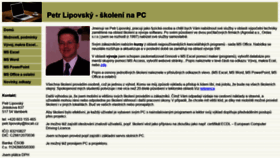 What Lipovsky.cz website looked like in 2020 (3 years ago)