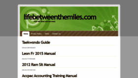 What Lifebetweenthemiles.com website looked like in 2020 (3 years ago)