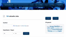 What Logistik-jobs.de website looked like in 2020 (3 years ago)