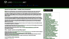 What Live-streaming.net website looked like in 2020 (3 years ago)