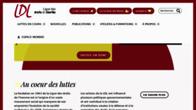 What Liguedesdroits.ca website looked like in 2020 (3 years ago)