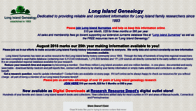 What Longislandgenealogy.com website looked like in 2020 (3 years ago)