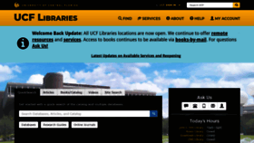 What Library.ucf.edu website looked like in 2020 (3 years ago)