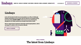 What Lindsays.co.uk website looked like in 2020 (3 years ago)