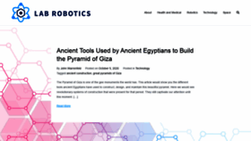 What Lab-robotics.org website looked like in 2020 (3 years ago)