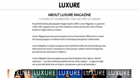 What Luxuremagazine.com website looked like in 2020 (3 years ago)