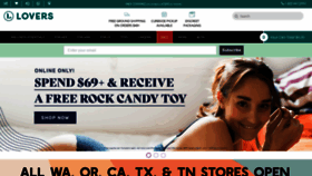 What Loversstores.com website looked like in 2020 (3 years ago)