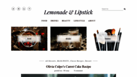 What Lemonadeandlipstick.com website looked like in 2020 (3 years ago)