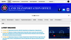 What Lto.gov.ph website looked like in 2020 (3 years ago)