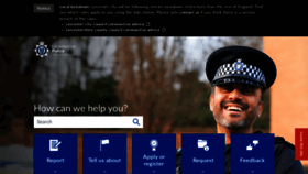 What Leics.police.uk website looked like in 2020 (3 years ago)