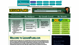What Lessonplans.com website looked like in 2020 (3 years ago)