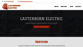 What Lauterbornelectric.com website looked like in 2020 (3 years ago)
